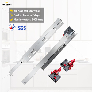 Ficgoal 2 lần undermount trượt với xử lý cho nhà bếp ăn uống ngoài trời nhà phân phối Kính thiên văn trượt đường sắt nhiệm vụ nặng nề trượt đường ray - Product Image 1