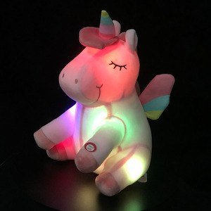 <span class=keywords><strong>Peluche</strong></span> <span class=keywords><strong>Unicorno</strong></span> Personalizzato 25cm con LED Arcobaleno Luminoso - Product Image 6