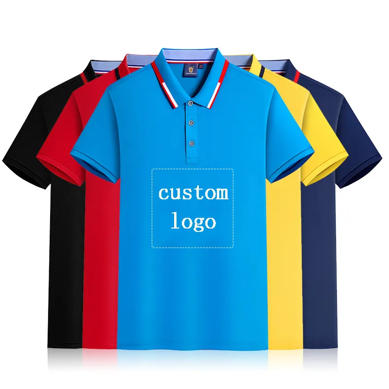 Polo a maniche corte abbigliamento da lavoro personalizzato t-shirt estiva colletto personalizzato fit abbigliamento donna t-shirt uomo camicie stampa logo