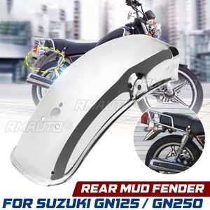 Guardabarros Trasero para Motocicletas Suzuki GN125/GN250, Protector de Salpicaduras, Guardabarros Trasero de Acero Cromado para Motocicleta 161908277434 - Product Image 1