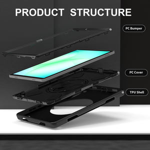 Funda Funcional con Soporte 360°, Correa de Mano y Ranura para Lápiz, <span class=keywords><strong>a</strong></span> Prueba de Golpes, para <span class=keywords><strong>Samsung</strong></span> Galaxy <span class=keywords><strong>Tab</strong></span> A11 Plus 11 Pulgadas, Resistente, SM-X230 SM-X236 - Product Image 5