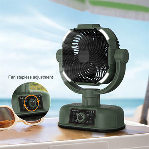 พัดลมพกพาแบบเคลื่อนย้ายได้สำหรับใช้งานกลางแจ้ง แคมป์ปิ้ง ไฟกลางคืน โรงแรม รถยนต์ ใช้ในบ้าน ความจุแบตเตอรี่ 16000mAh วัสดุพลาสติก ติดตั้งง่าย ภาษาอังกฤษ - Product Image 2