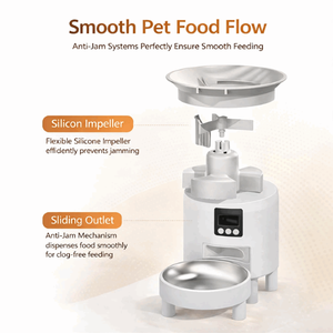 Distributeur automatique de nourriture intelligent pour animaux de compagnie, double bol en plastique portable 4L, caméra HD 2K, contrôle à distance via l'application Tuya, double alimentation, pour chat - Product Image 5