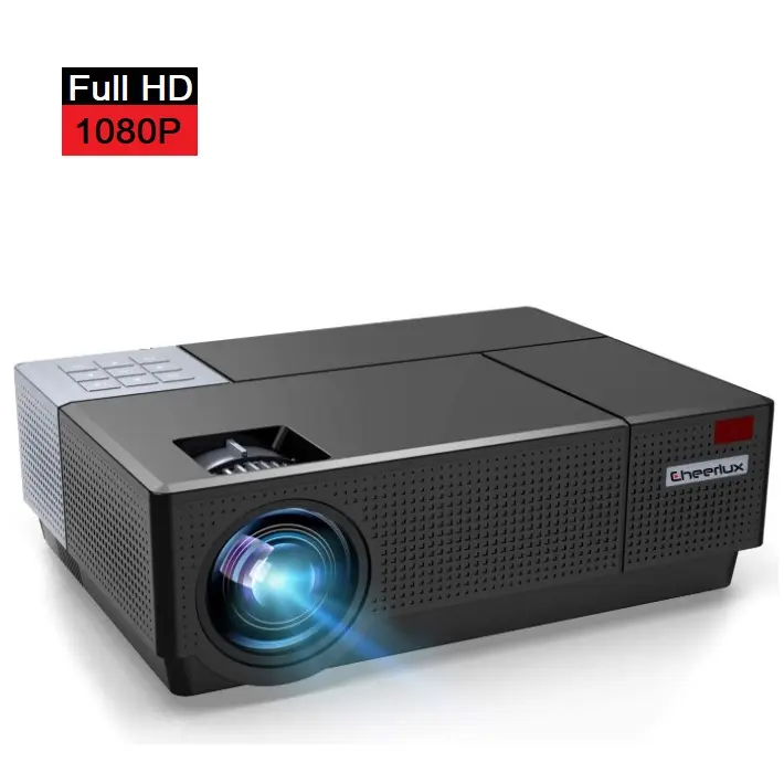 Cheerlux projetor de cinema em casa, full hd 1080p, profissional, multimídia, home theater