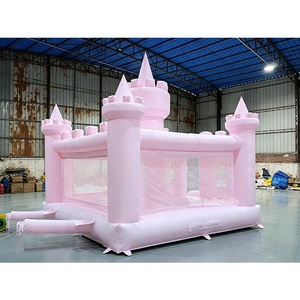Castillo Inflable Rosa Pastel para Niños, de Grado Comercial, para Fiestas, Bodas y Alquiler Comercial - Product Image 4