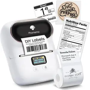 Hersteller großhandel Phomemo Lebensmitteletikettendrucker Barcode Etikettendruckmaschine für selbstklebende Aufkleber Thermoetikettendrucker