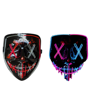 Máscara de Halloween con Luces LED, Máscaras Divertidas de <span class=keywords><strong>The</strong></span> <span class=keywords><strong>Purge</strong></span>: Election Year, Accesorios de <span class=keywords><strong>Disfraces</strong></span> para Cosplay, Máscara de Fiesta - Product Image 2