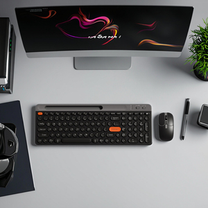 Phong Cách Mới Không Dây Chuột Bàn Phím Combo 2.4G Bt Chế Độ Kép Có Thể Sạc Lại Pin Siêu Mỏng 104-Key Cho Máy Tính Xách Tay Windows PC Kho - Product Image 5