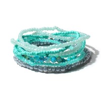 Style bohème mode à la main perle cristal verre perle multicouche couleur mélangée Bracelet pour femmes Europe boutique en gros N250811