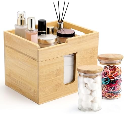 Porte-serviettes avec 2 pots en verre