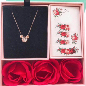 Dây Chuyền Kim Cương Nhảy Múa Của NINE'S Vàng Thật AU750 Trang Sức Kim Cương Thật 18K Hình Chuột Dễ Thương - Product Image 3