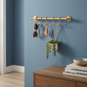 Rail <span class=keywords><strong>de</strong></span> <span class=keywords><strong>cuisine</strong></span> suspendu en or brossé <span class=keywords><strong>de</strong></span> qualité supérieure avec crochets en S |   Étagère <span class=keywords><strong>de</strong></span> rangement murale en laiton |   <span class=keywords><strong>Barre</strong></span> porte-serviettes <span class=keywords><strong>de</strong></span> luxe <span class=keywords><strong>pour</strong></span> salle <span class=keywords><strong>de</strong></span> bain - Product Image 3