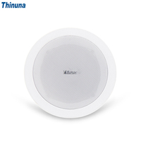 Thinuna CS-206A 6W Aktif Tavan Hoparlörü 220V 5 inç Tam Aralıklı Güçlendirilmiş Hoparlör, Ticari BGM ve PA Sistemleri için Çift Konili Sürücü ile