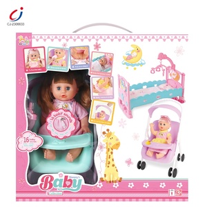 Poupée bébé fille en silicone avec 16 sons IC, boit et fait <span class=keywords><strong>pipi</strong></span>, jouet pour bébé, poupée en plastique de 14 pouces - Product Image 6
