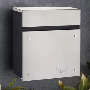 Offres Spéciales mural pour jardin extérieur Boîte <span class=keywords><strong>aux</strong></span> <span class=keywords><strong>lettres</strong></span> de bureau de <span class=keywords><strong>poste</strong></span> en métal antirouille en acier galvanisé de grande capacité - Product Image 5