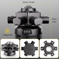 Nouvelle lampe de scène disco à six bras 120W DMX512 RGBW 4IN1 LED à tête mobile rotative pour DJ et soirées IP33 Prise européenne