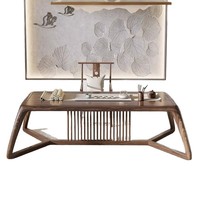 Nouvelle combinaison table et chaises en bois massif de style chinois, ensemble complet pour salon, usage domestique, table de réception pour la préparation du thé