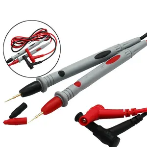 10A Digital Multimeter probe Soft-silicone-wire Needle-tip Universal test leads with Alligator clip For LED tester Multimetro