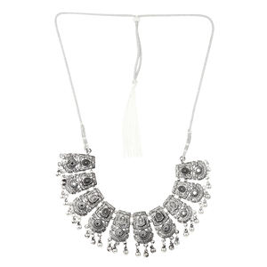 Ensemble de bijoux bien fait à haute brillance avec collier et boucles d'oreilles au look de créateur pour les cadeaux de dames de fournisseur indien - Product Image 2