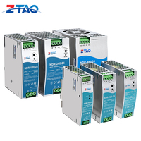 Alimentation à découpage industrielle sur rail Din série NDR EDR à sortie unique CE/FCC pour entrée 100-240VAC 75W 120W 150W 240W