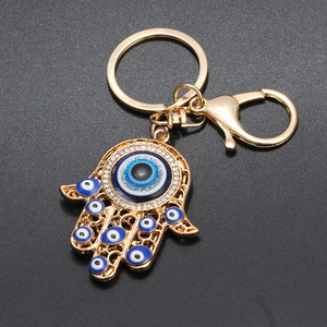 Acessórios de Bolsa Estilo Étnico: Chaveiros Turcos Olho Grego Azul Grande e Mão de Fátima <span class=keywords><strong>Hamsa</strong></span> para Mulheres e Meninas - Product Image 3