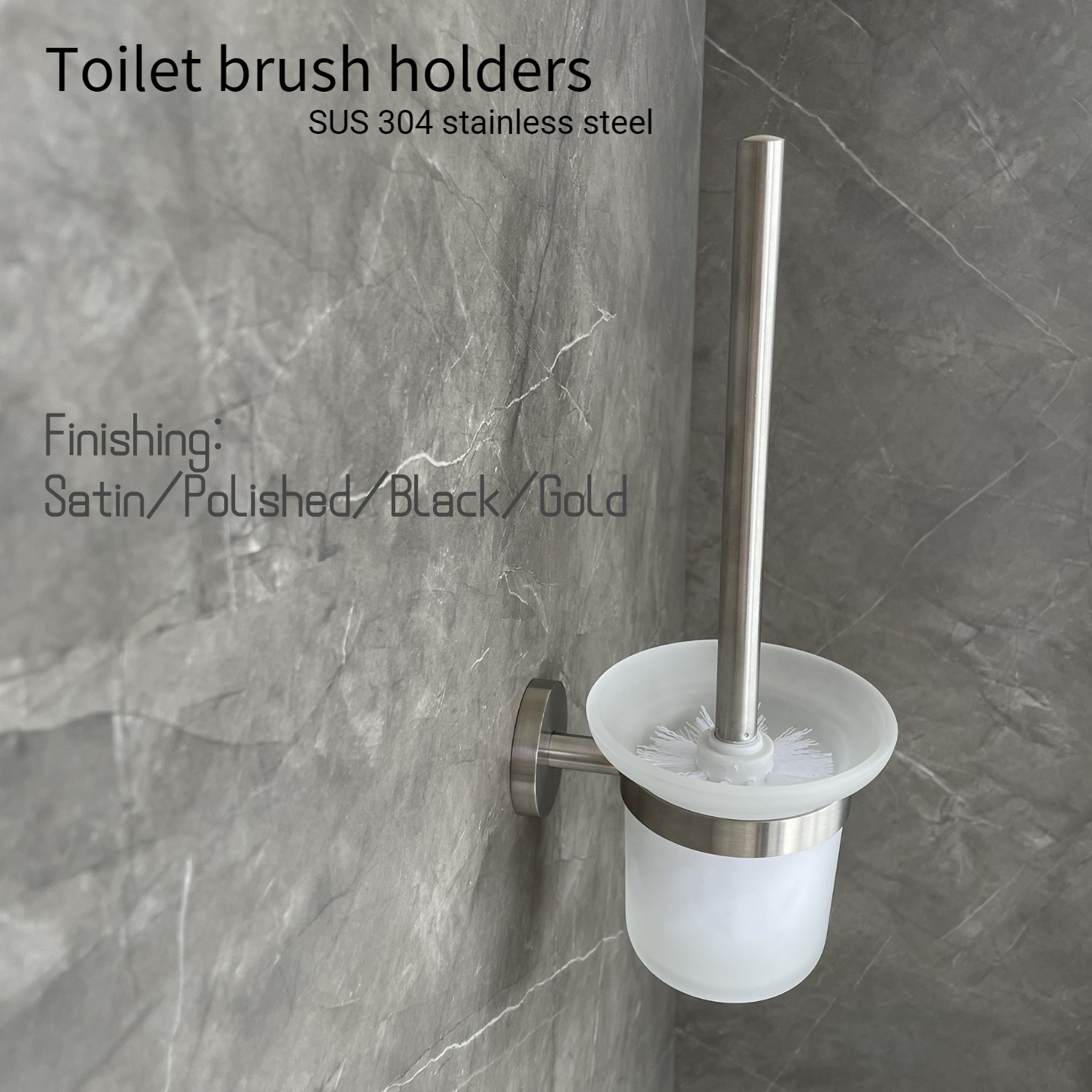 Circular Hidden Toilet Bowl Brush Holder For Bathroom