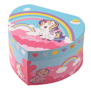 Caja Musical de Manivela con Forma de Corazón, Especial San Valentín 2026 |   Música Personalizada Hecha a Mano con Diseño de Arcoíris Impreso con UV - Product Image 1