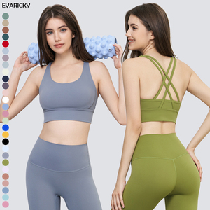 Sujetador deportivo con realce curvo para Yoga, nuevo sostén deportivo con tirantes cruzados en la espalda, de alto impacto - Product Image 1