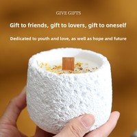 Boîte cadeau ronde moderne haut de gamme faite à la main pour la maison et la salle de bain, décoration artisanale pour l'air frais, diffuseur de bougie solide, objets en pierre, objets étrangers