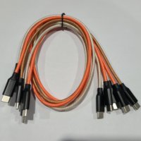 Câble USB C vers USB C de charge rapide PD60W en nylon tressé de qualité supérieure, longueur courte