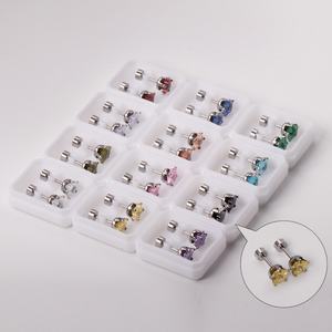 Hypoallergenic Stainless Steel 14K 18k Gold Plated Screw <b>Earring</b> for Women Girls Jewelry - Product Image 5