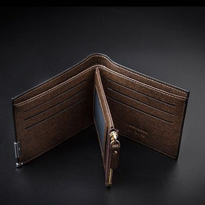 Magnifiquement boîte-cadeau emballée ensemble de cadeaux d'affaires de 2 pièces pour hommes cadeau de Noël montre de luxe à bracelet en cuir PU <span class=keywords><strong>portefeuille</strong></span> court solide - Product Image 5