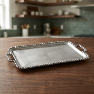 Plateau de fête en aluminium de luxe - Design rectangulaire léger et compatible micro-ondes - Product Image 2