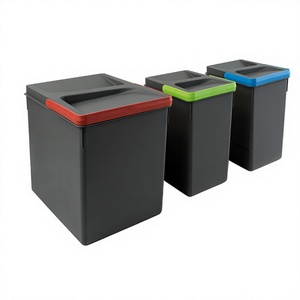 Cubo de Almacenamiento con Tapa Enrollable de 5L, Cubo de Basura Ecológico de Plástico y Metal para Uso en el Hogar, Exteriores y Baño - Product Image 4