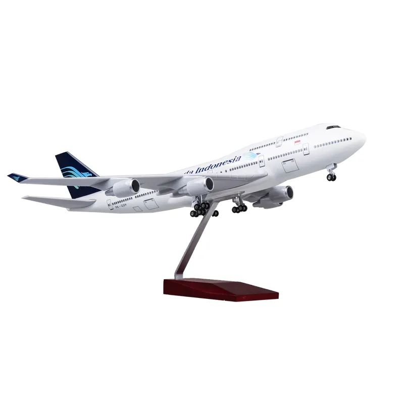 Hot Selling 2024 Big Alloy Speelgoed Vliegtuig Garuda Donesia Boeing 47Cm Gegoten Metalen Vliegtuig Model Speelgoed Voor Baby