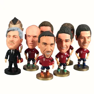 Custom Mini Football Player Dolls Soccer Action Figures Toy Plastic Sports Player Figure Plastic Toy