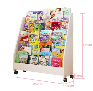 Librería Moderna Convertible <span class=keywords><strong>de</strong></span> Madera HiKUYA con Ruedas para Sala <span class=keywords><strong>de</strong></span> Estar, Dormitorio, Escuela y Librerías - Product Image 1