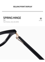 Lunettes optiques carrées 93555 pour hommes, lunettes anti-lumière bleue 2026 pour femmes, lunettes d'ordinateur transparentes, montures de lunettes optiques tendance