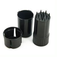 Broyeur de tabac en forme de bouteille en plastique à 3 niveaux, pot de stockage 2 en 1, broyeur d'herbes en plastique multicolore, fumer
