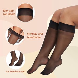 Médicament été 15-21mmhg solide mince soins infirmiers genou haut fermer orteil tricoté bonneterie pure <span class=keywords><strong>Compression</strong></span> infirmière chaussettes - Product Image 6