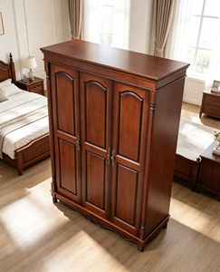Armario Tradicional de Madera Maciza con Puertas de Panel Elevado y Diseño con Bisagras, Gran Capacidad, Estilo Antiguo - Product Image 5