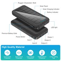 Produits bon marché Chargeur mobile portable à charge rapide pour l'extérieur Batterie étanche 26800mah Powerbank 20000mah Solar Power Bank