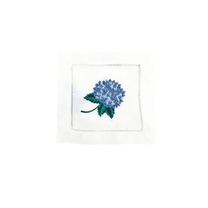 <span class=keywords><strong>Serviette</strong></span> en <span class=keywords><strong>tissu</strong></span> brodée d'hortensias, coins perforés, bords cousus, sous-verre, best-seller transfrontalier - Product Image 6