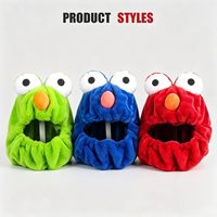 Housse de casque en plastique mignonne de style dessin animé, non imperméable, avec personnage amusant, douce et moelleuse, ajustement universel pour casques modulaires intégraux, plus de 15 styles