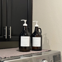 64 onces verre pompe distributeur bouteille demi-gallon cruche pour savon liquide sauces sirops détergent à lessive