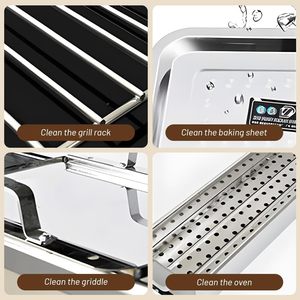 Stainless Steel <b>BBQ</b> Grill <b>Brush</b> with Scraper, Wire Bristle Grill <b>Cleaning</b> <b>Brush</b> for Outdoor Barbecue Grate, Grill Scrubber Tool - Product Image 3
