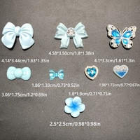 Breloques à dos plat en strass, motifs dollar, nœud, papillon, sac à monnaie, cœur ajouré, lèvre, amour, frangipanier, pour coque de téléphone décorative