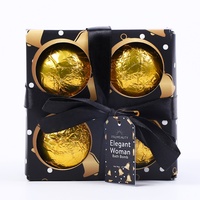 Vente en gros Coffret cadeau boules de bain or de luxe personnalisé Aromathérapie Spa Coffret bombe de bain pétillante naturelle biologique