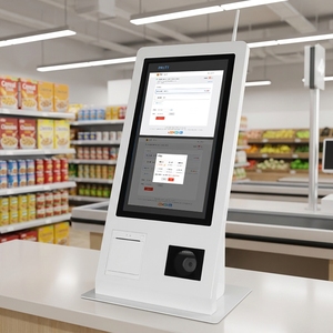 เครื่อง POS ระบบคีออสก์บริการตนเองขนาด 15.6 นิ้ว พร้อมระบบชำระเงิน NFC และเครื่องบันทึก<span class=keywords><strong>เงิน</strong></span>สด  แบบ All-in-One สำหรับร้านอาหารและร้านค้าปลีก - Product Image 1