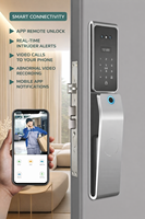 Cerradura Inteligente de Alta Gama a Prueba de Agua 6068 6590 con Reconocimiento Facial 3D, Huella Dactilar, Wi-Fi Tuya, Nube, para Puerta de Aluminio/Madera, Exterior